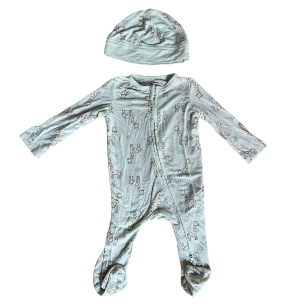 3 Month Bamboo sleeper and hat set